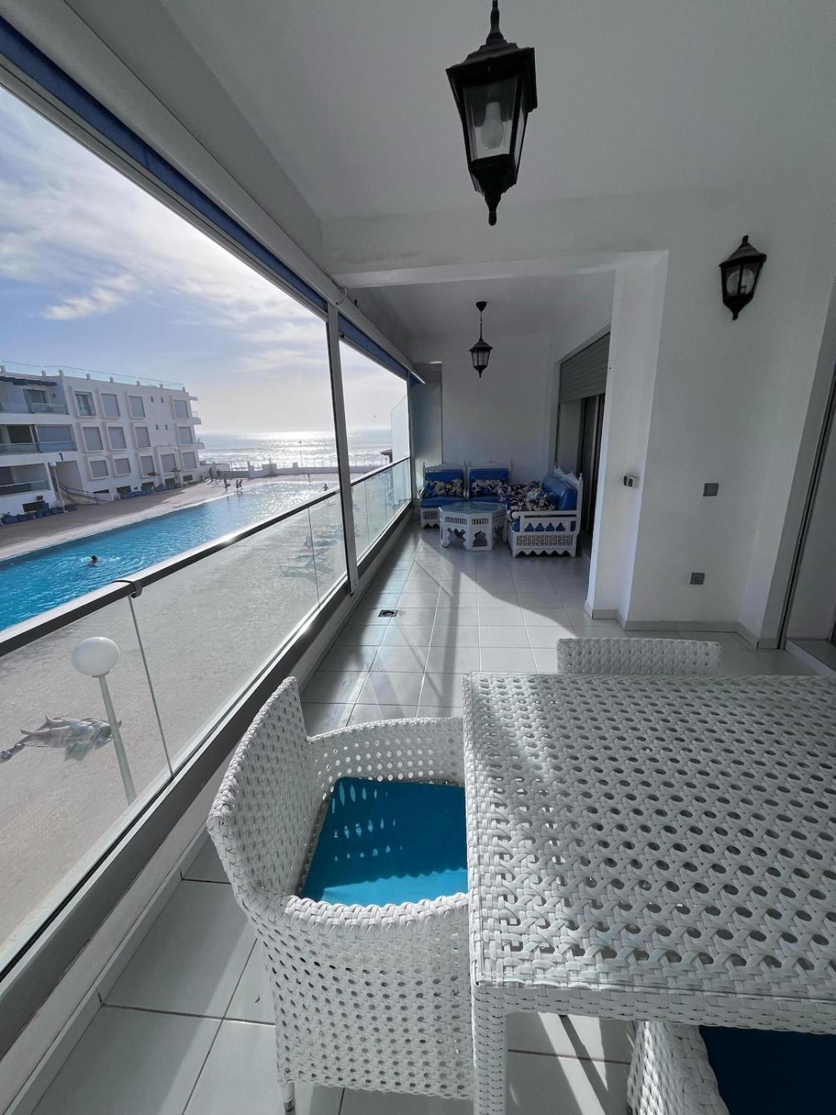 Apartment Sea View With Pool Aourir Esterno foto