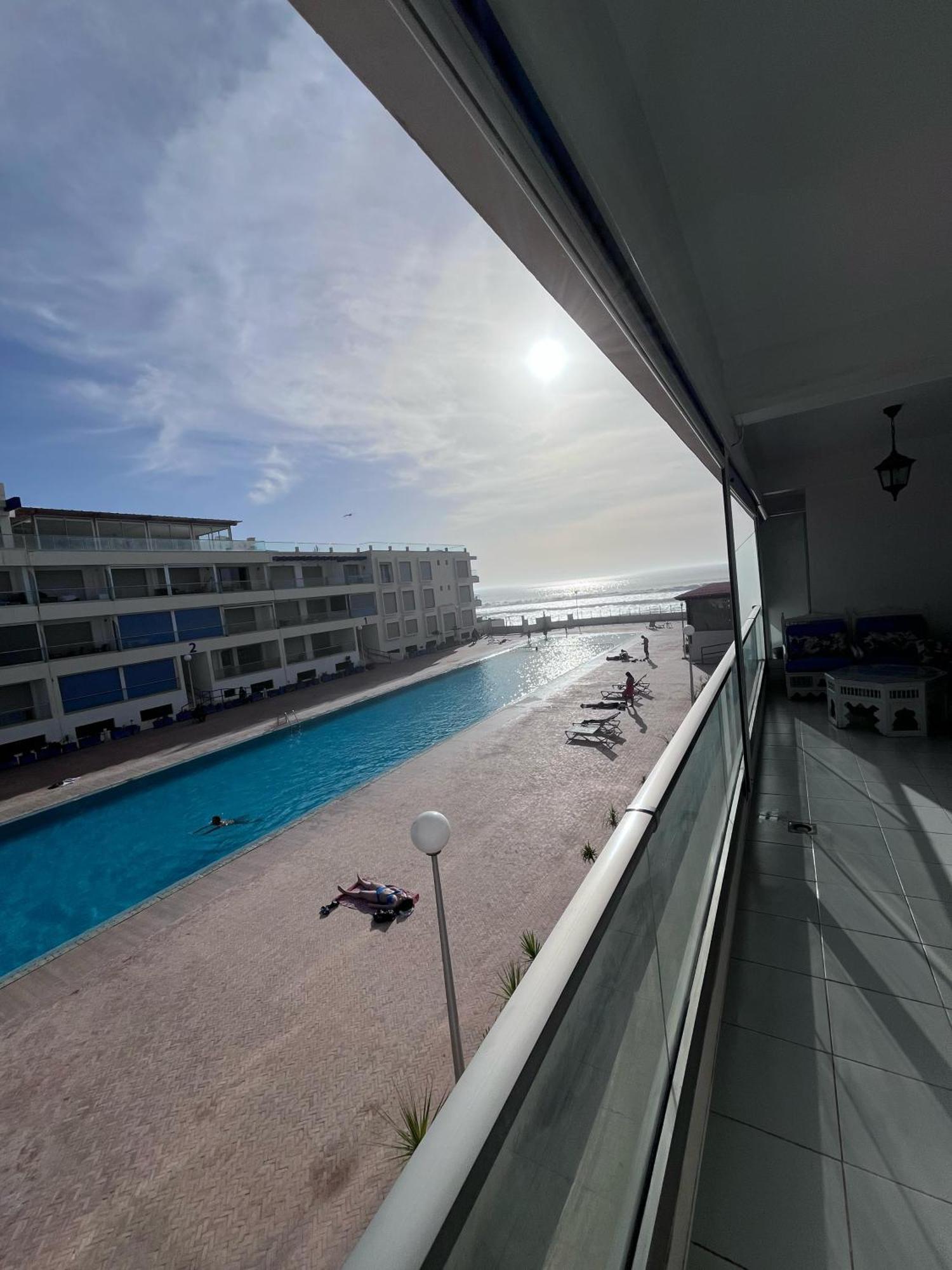 Apartment Sea View With Pool Aourir Esterno foto